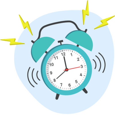 analog alarm clock ringing